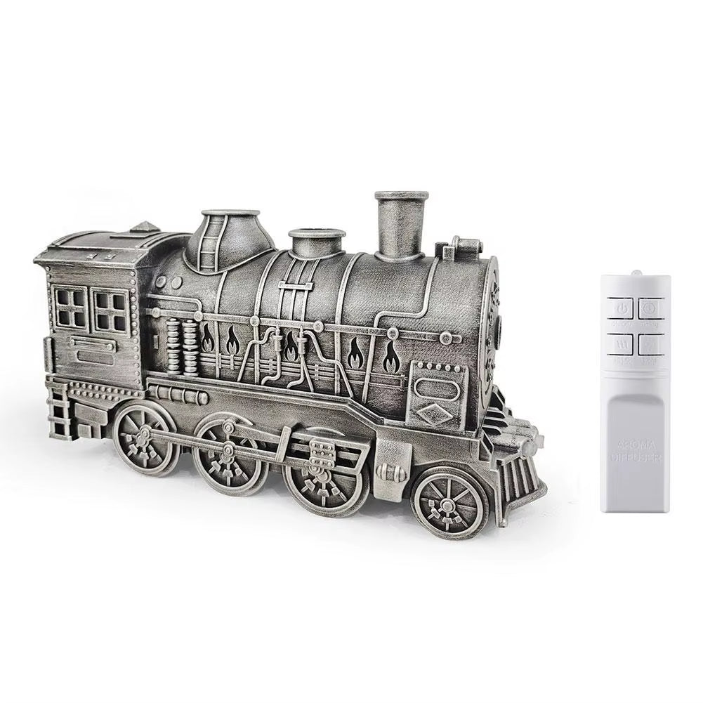 Holiday Train Humidifier Aromatherapy Diffuser Dual Mist LED Night Light Remote Control Christmas Desk Decoration Gift