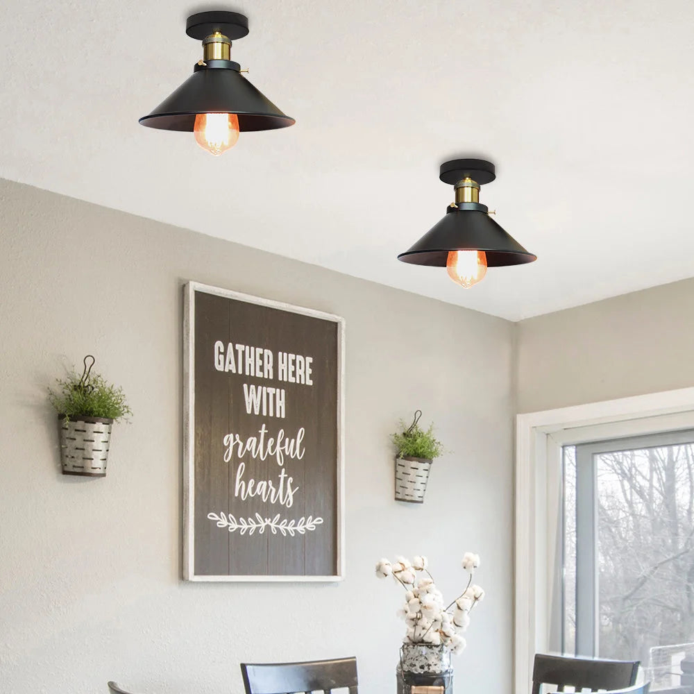 Vintage Pendant Light Loft Retro Chandelier Pendant Lamp E27 Base Industrial Hanging Light Edison Home Lighting for Living Room