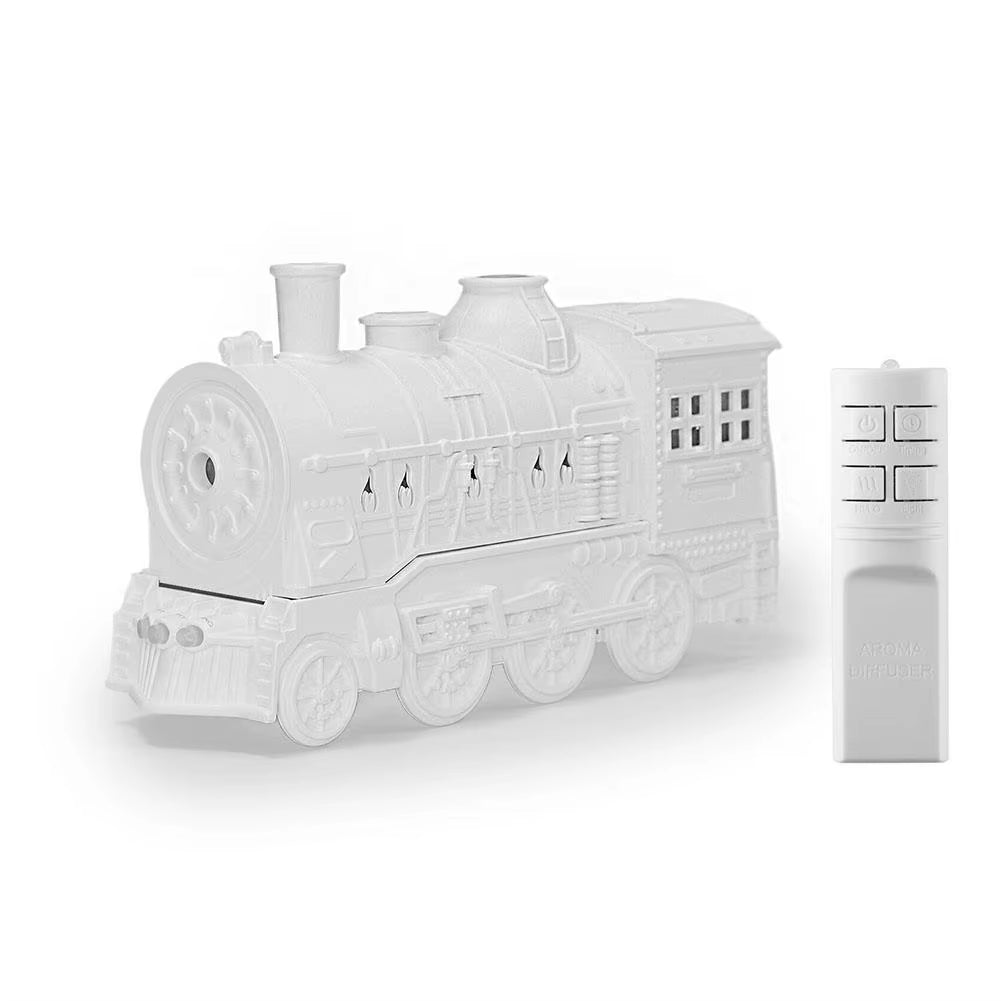 Holiday Train Humidifier Aromatherapy Diffuser Dual Mist LED Night Light Remote Control Christmas Desk Decoration Gift